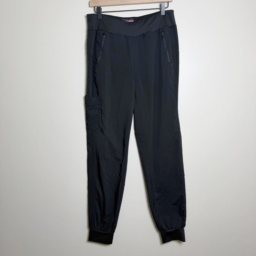 Healing Hands Purple Label Yoga Black‎ Cargo Scrub Jogger Pants 9233T MT Tall